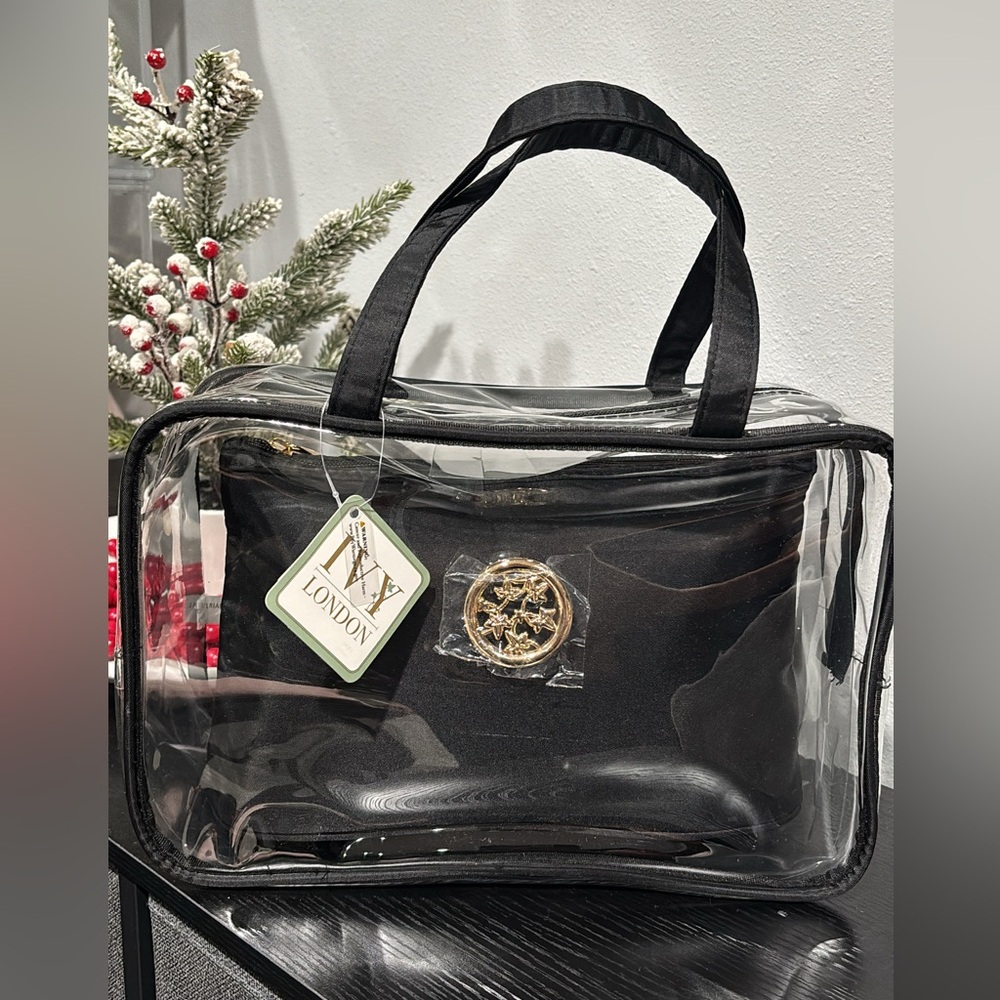 Black Transparent Women's Cosmetic Bag - NWT!!